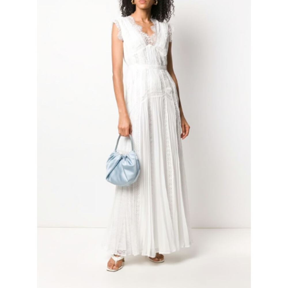 SELF-PORTRAIT Lace Panel Maxi Dress